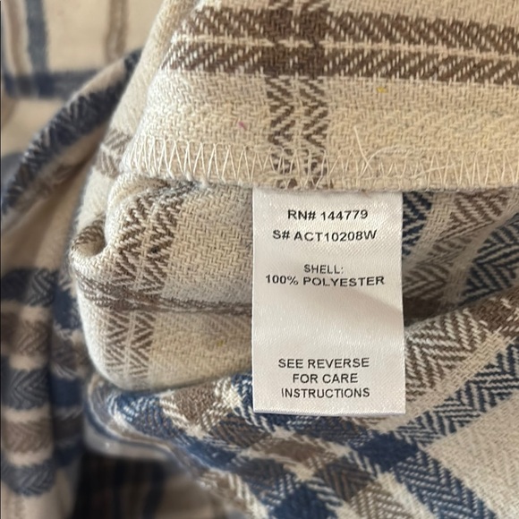 Kittenish Blue and White Plaid Button-Up Shacket -NWT - Picture 8 of 9